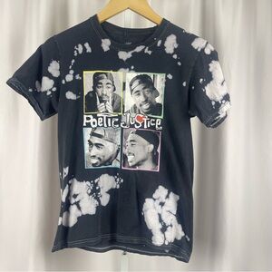 Philco's Poetic Justice Kids Size 10 12 Graphic Tee Bleach Dye Grunge Rap Philco
